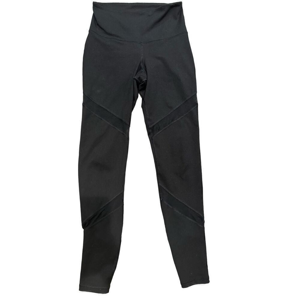 Old Navy Active Black Full Length Small Athletic Leggings with Mesh Panels